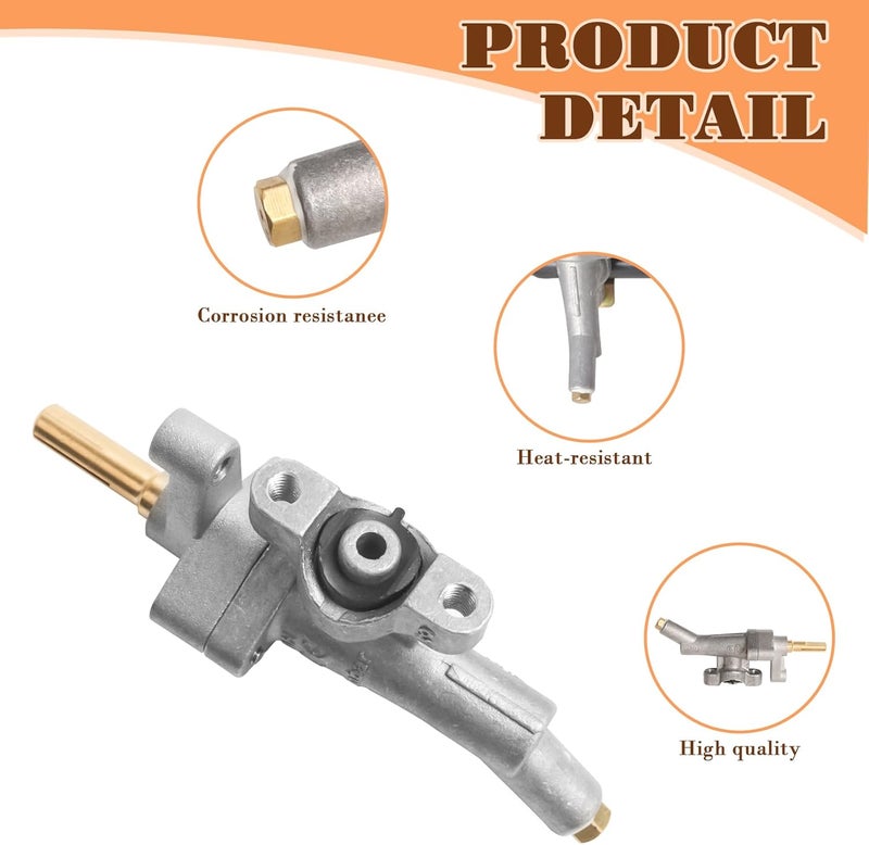 MOASKER Gas Grill Manifold Main Grill Burner Control Valve Replacement Parts for Weber Spirit E-310 S-310 E-210 E-315, Grill Burner Valve for Weber Spirit(2013-Current) & Spirit II Series - Propane(LP) - Image 3